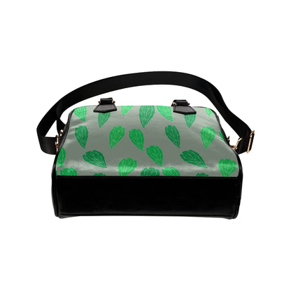 Lettuce Pattern Print Design 02 Shoulder Handbag