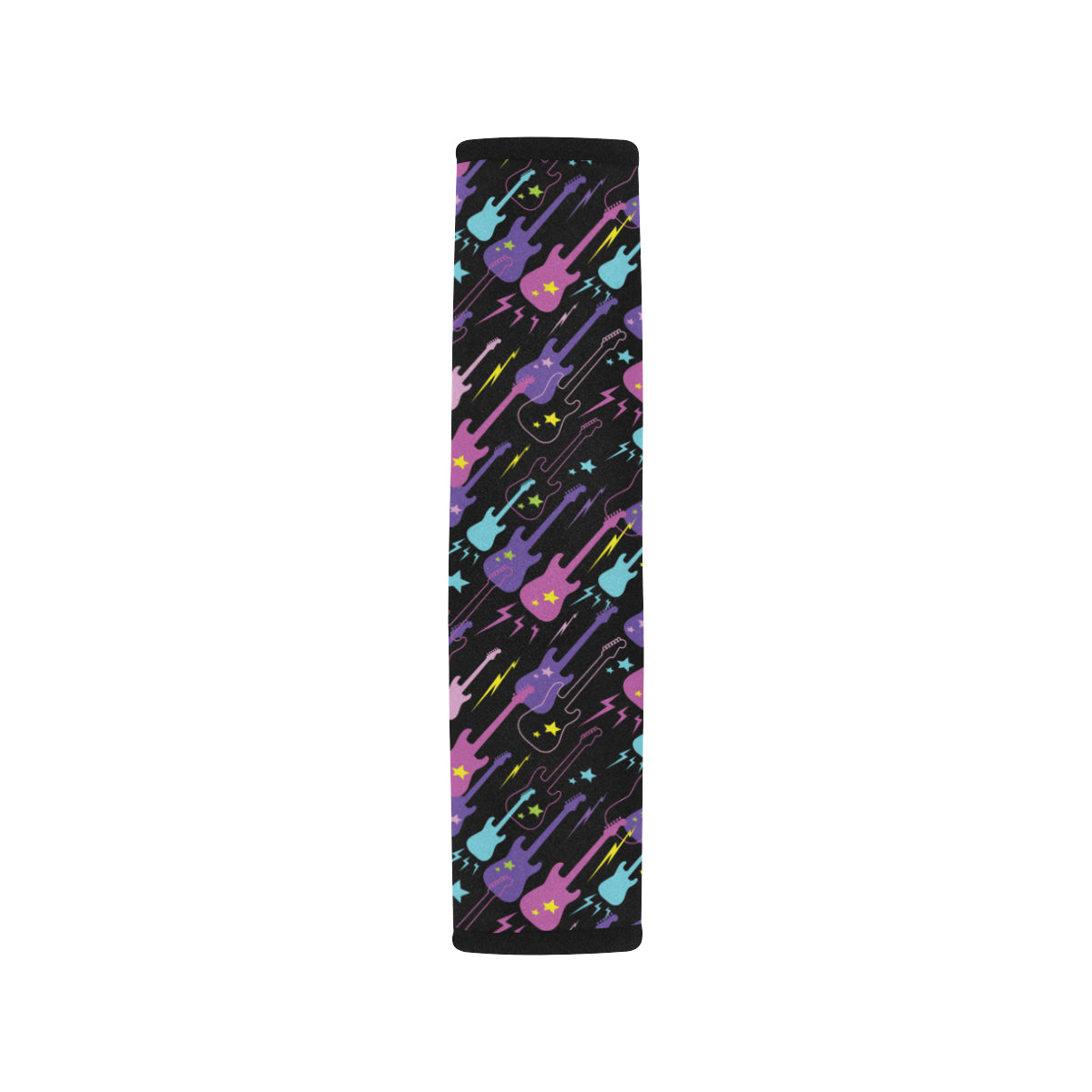 Electric Guitar Pattern Print Design 02 Car Seat Belt Cover
