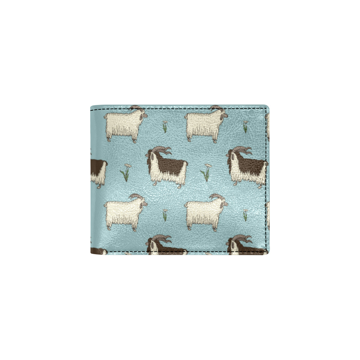 Goat Pattern Print Design 02 Men's ID Card Wallet