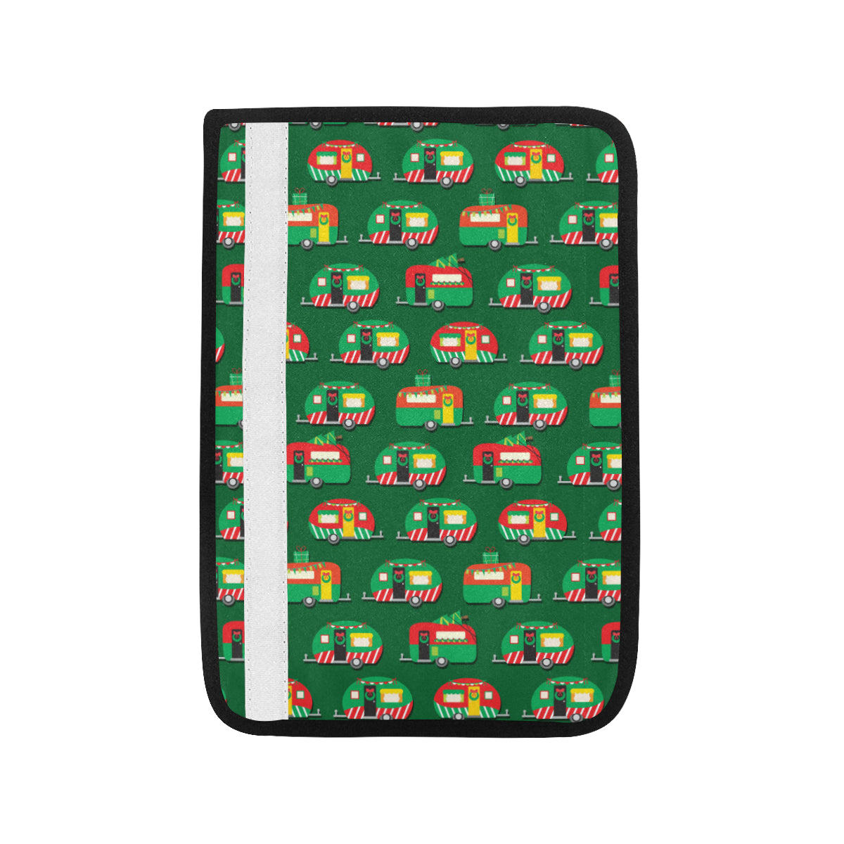 Camper Camping Christmas Themed Print Car Seat Belt Cover
