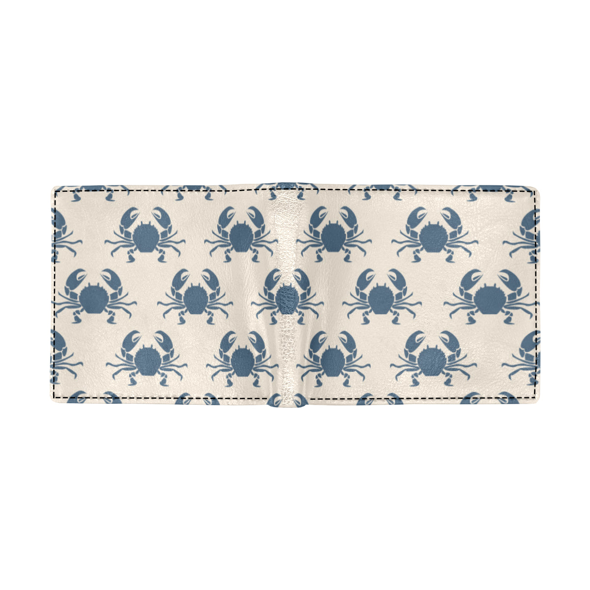 Crab Pattern Print Design 02 Men's ID Card Wallet