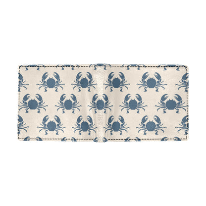 Crab Pattern Print Design 02 Men's ID Card Wallet