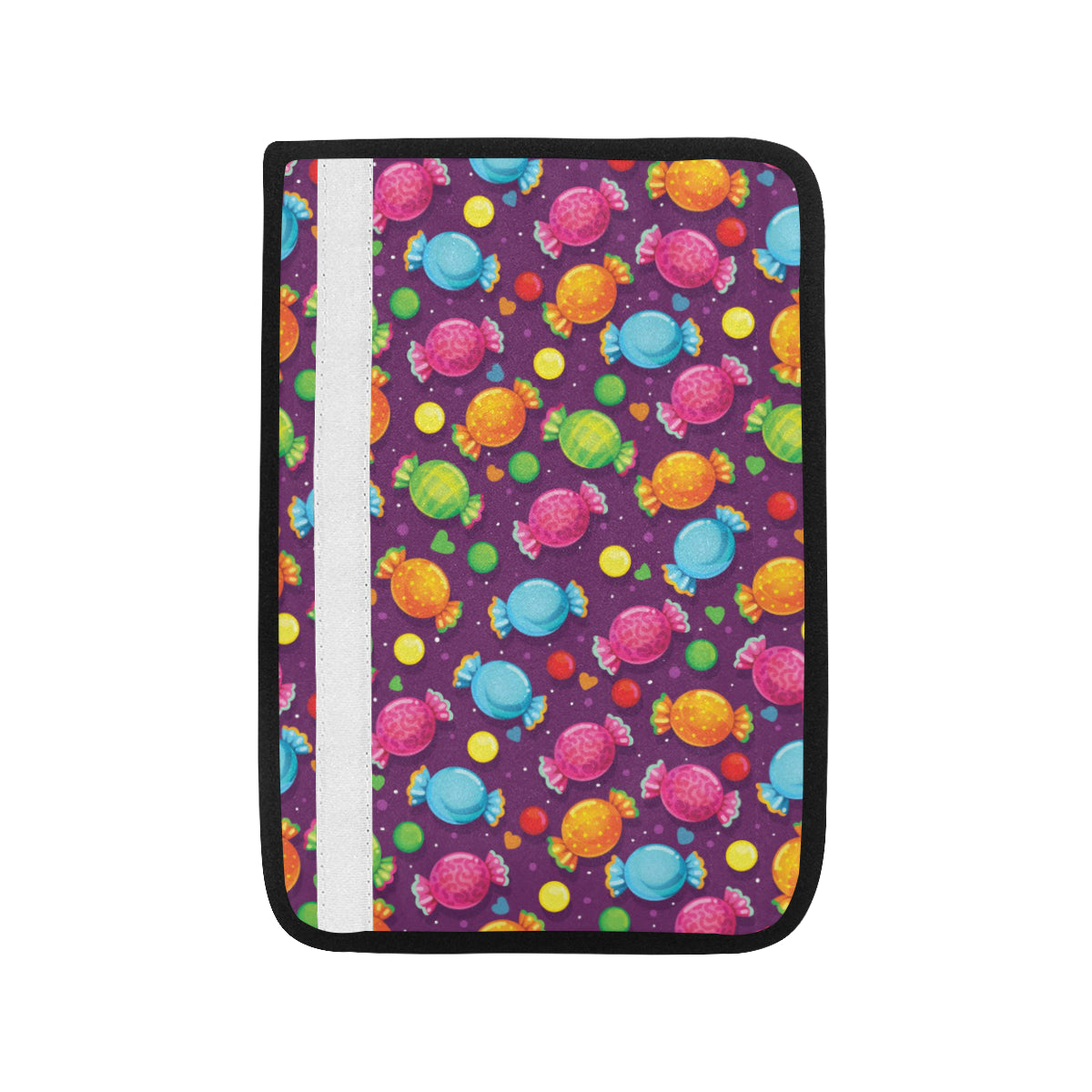 Candy Pattern Print Design CA05 Car Seat Belt Cover