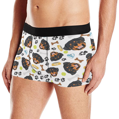 Rottweiler Pattern Print Design A04 Men's Boxer Briefs