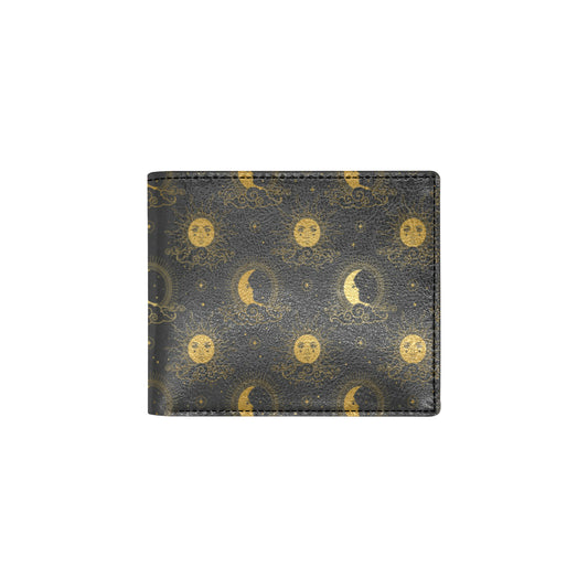 Celestial Moon Sun Pattern Print Design 05 Men's ID Card Wallet