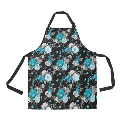Rose Pattern Print Design A02 Apron with Pocket