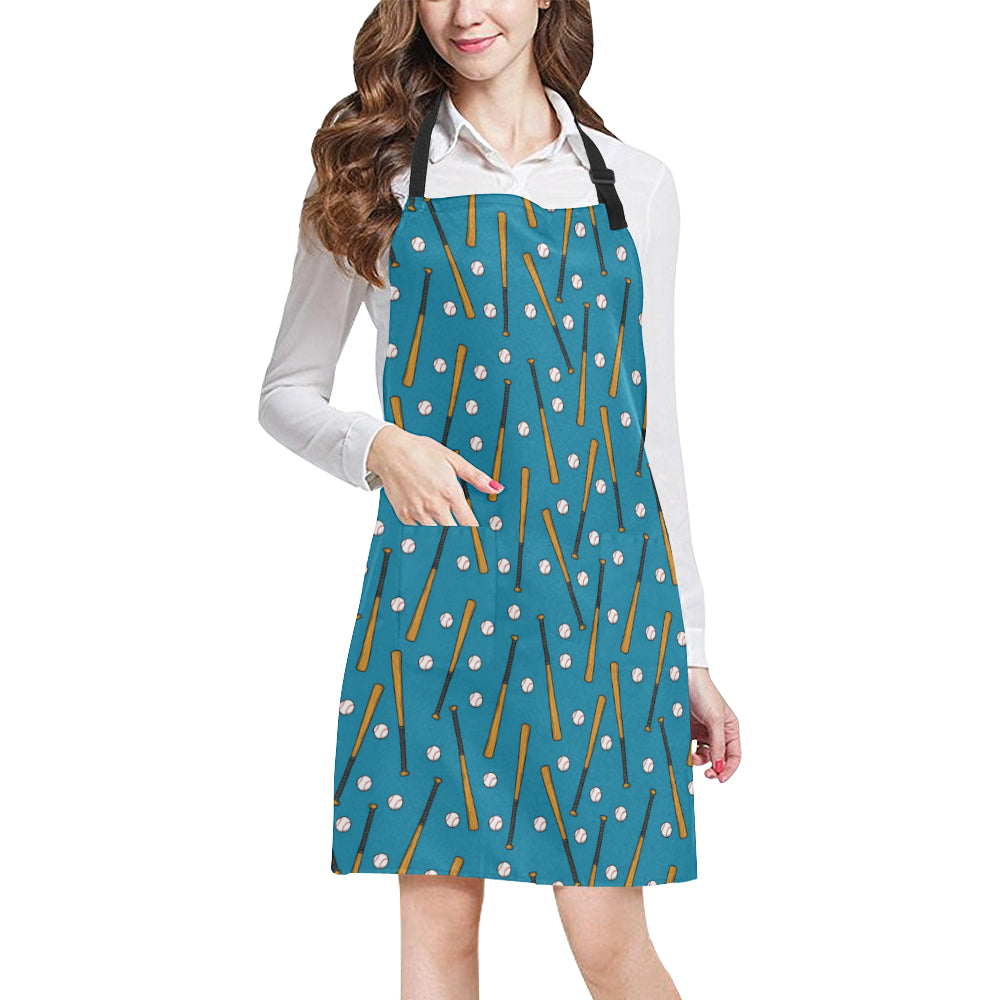 Baseball Pattern Print Design 01 Apron with Pocket