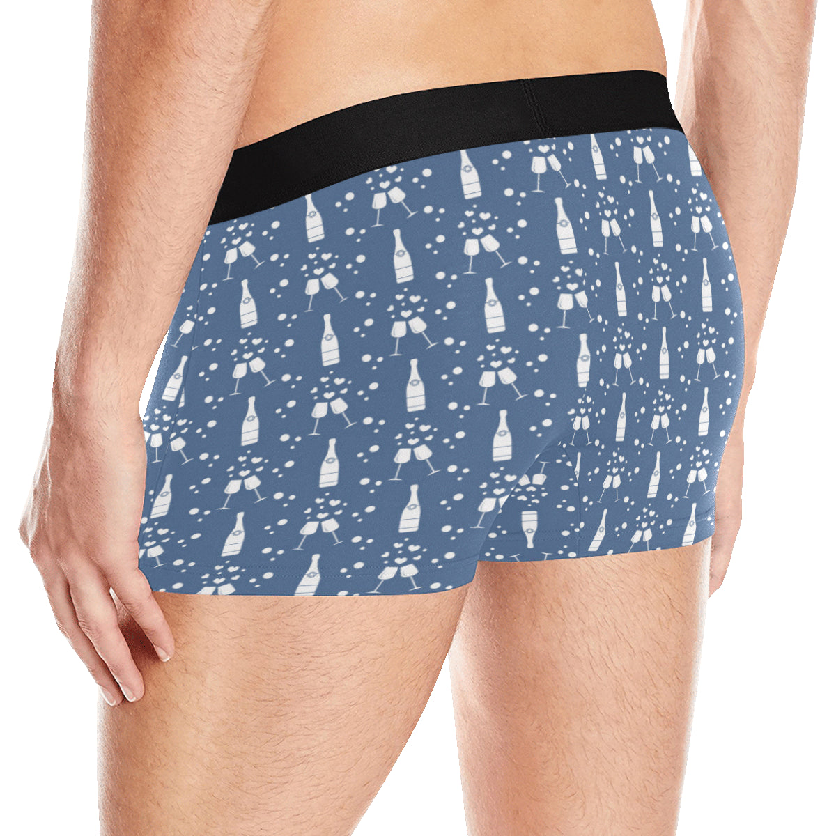 Champagne Pattern Print Design 05 Men's Boxer Briefs