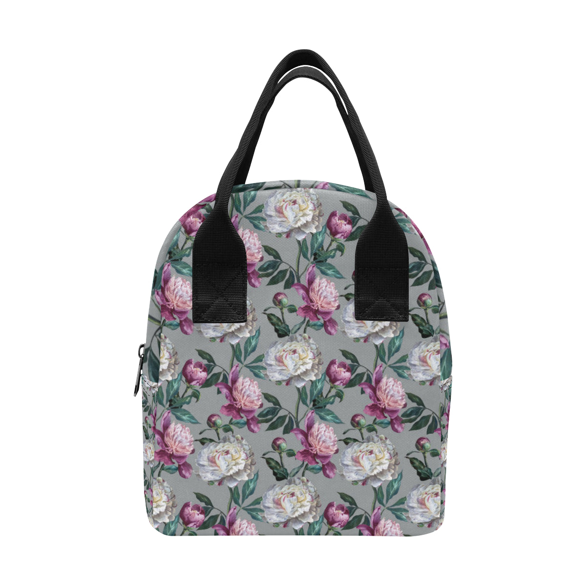 Peony Pattern Print Design PE01 Insulated Lunch Bag