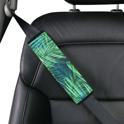 Palm Leaves Pattern Print Design PL02 Car Seat Belt Cover
