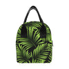 Green Neon Tropical Palm Leaves Insulated Lunch Bag