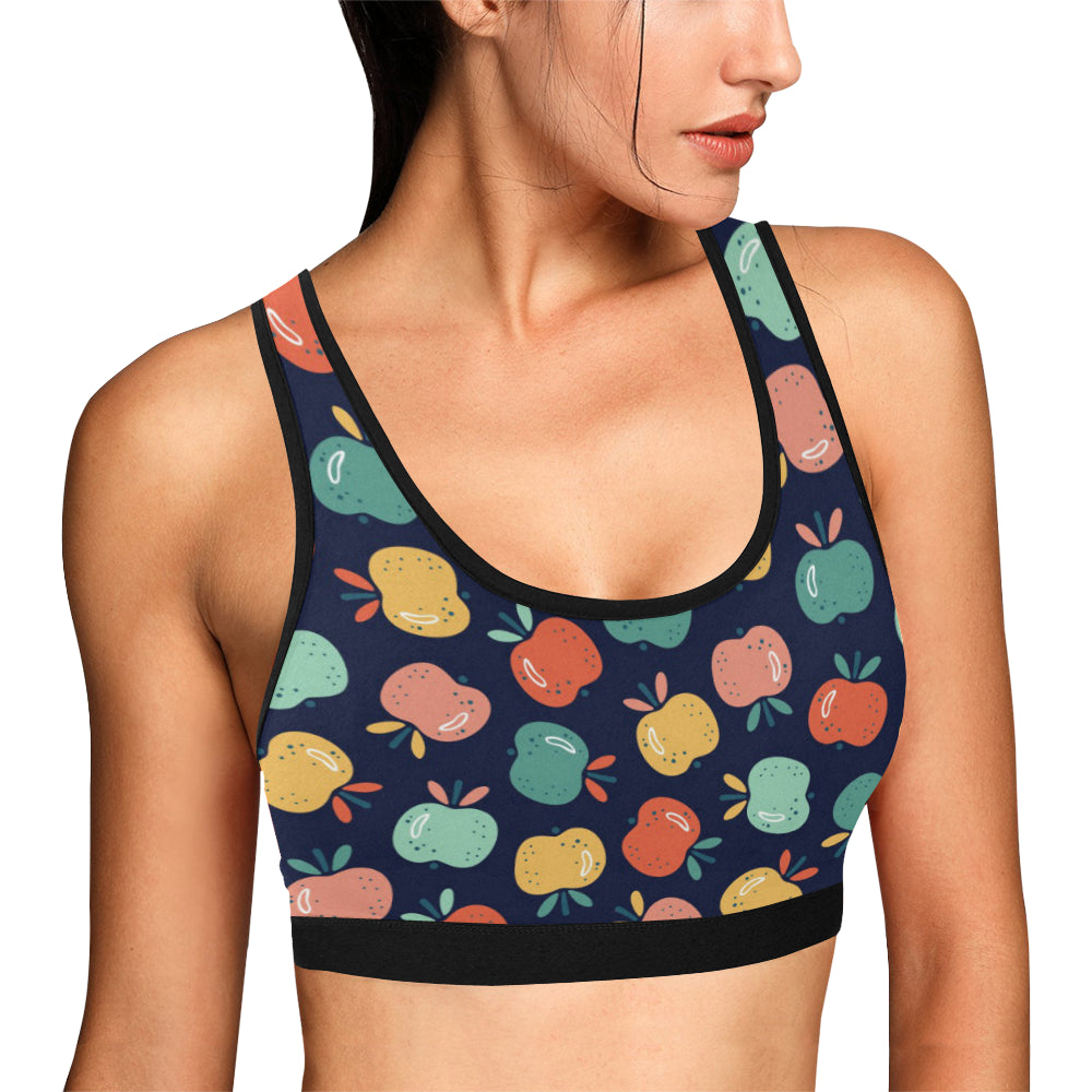 Apple Pattern Print Design AP09 Sports Bra