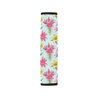 Lily Pattern Print Design LY010 Car Seat Belt Cover