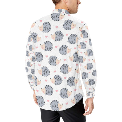 Hedgehog Baby Pattern Print Design 03 Men's Long Sleeve Shirt