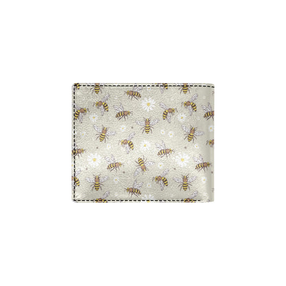 Bee Pattern Print Design 03 Men's ID Card Wallet