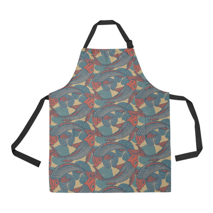 Pisces Pattern Print Design A01 Apron with Pocket