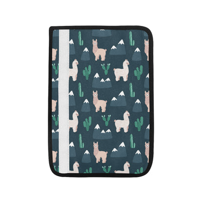 Llama Pattern Print Design 06 Car Seat Belt Cover