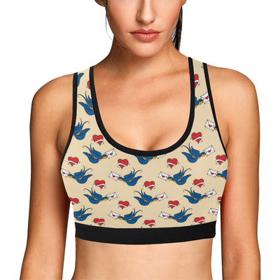 Swallow Bird Pattern Print Design 05 Sports Bra