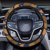 Cowboy Pattern Print Design 03 Steering Wheel Cover with Elastic Edge