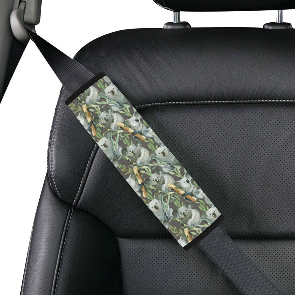 Koala Pattern Design Print Car Seat Belt Cover
