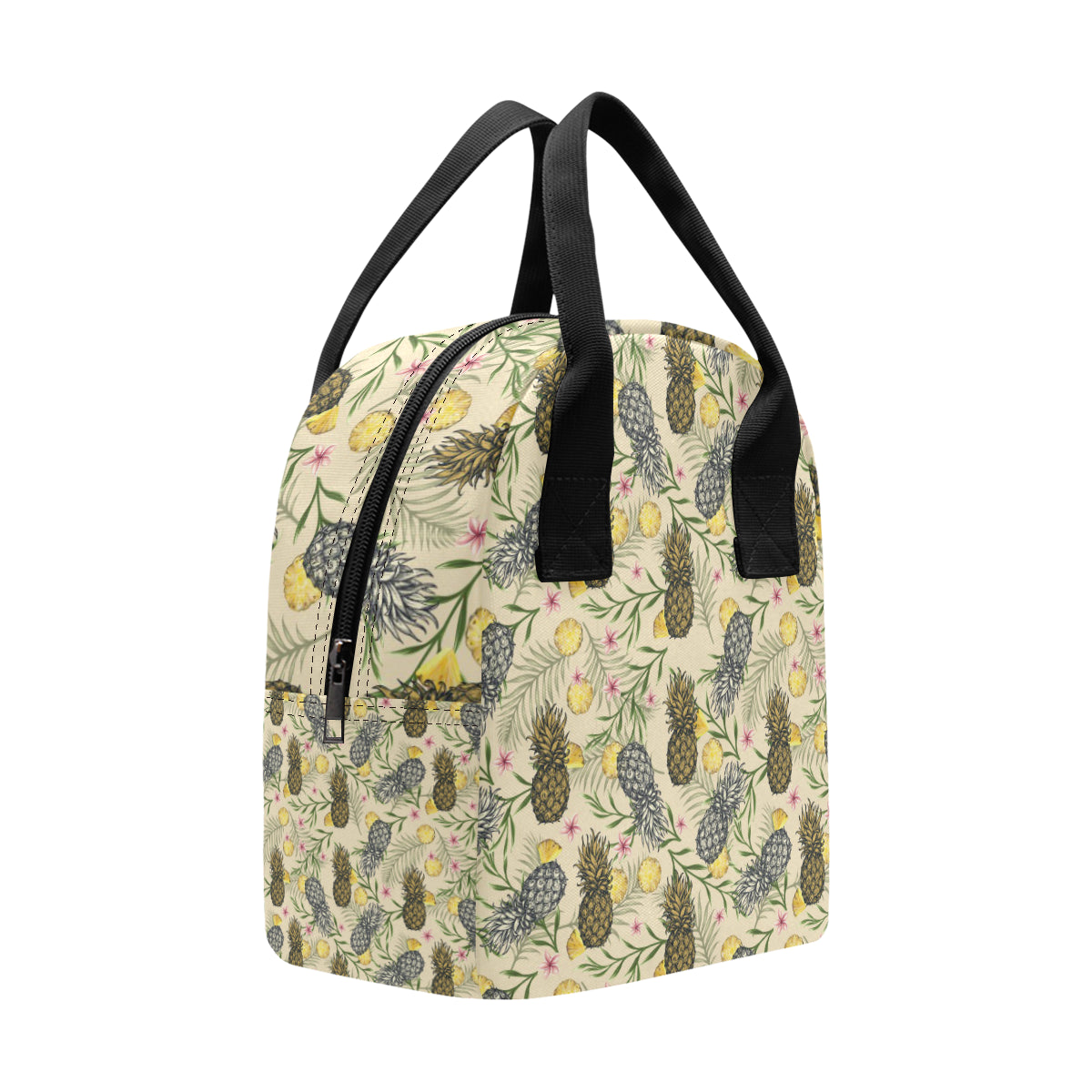 Pineapple Pattern Print Design PP012 Insulated Lunch Bag