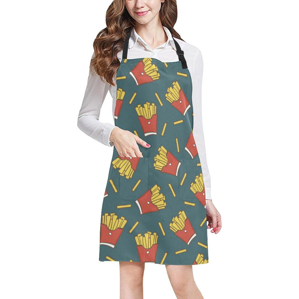 French Fried Pattern Print Design 04 Apron with Pocket