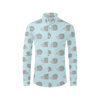 Hedgehog Pattern Print Design 02 Men's Long Sleeve Shirt