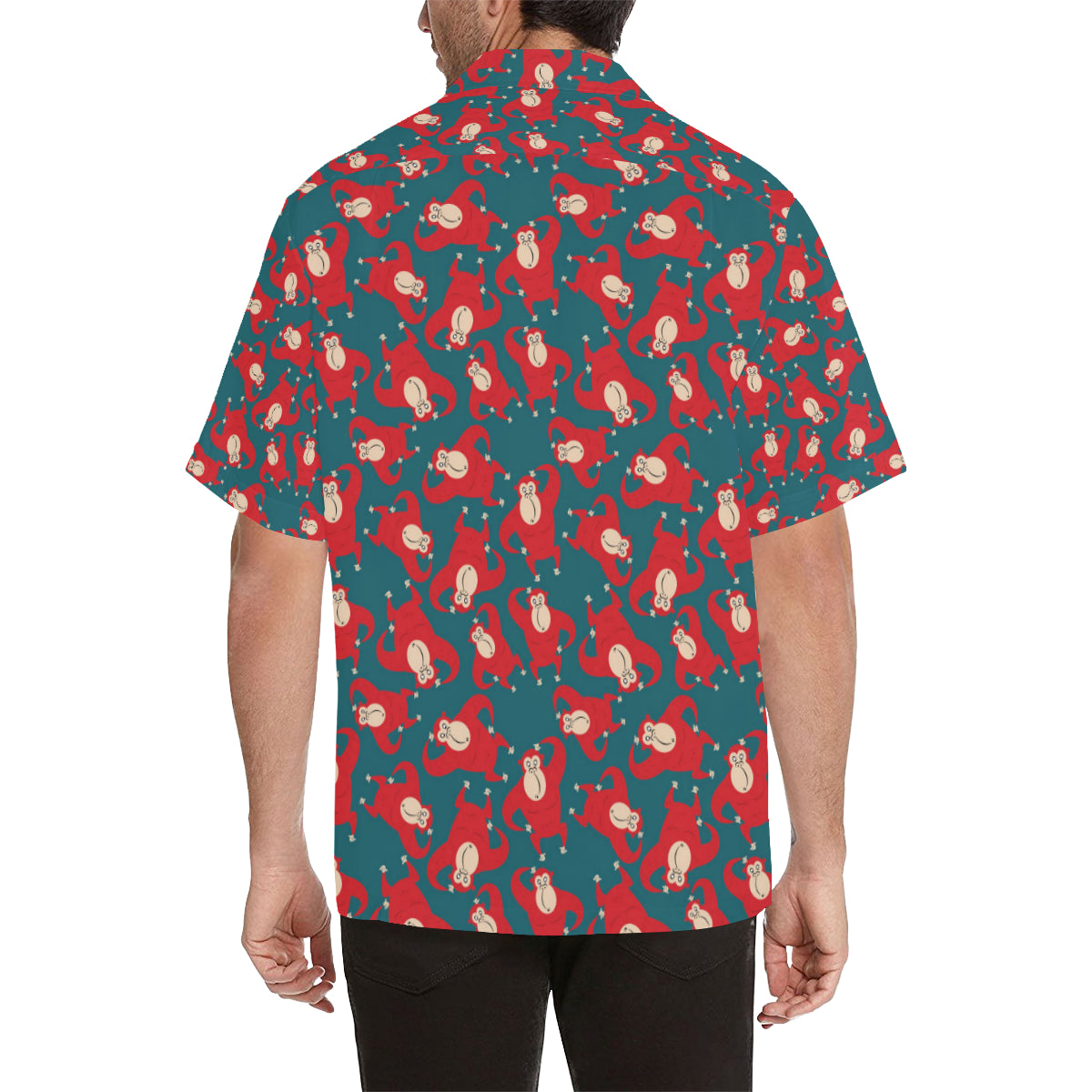 Chimpanzee Pattern Print Design 04 Men's Hawaiian Shirt