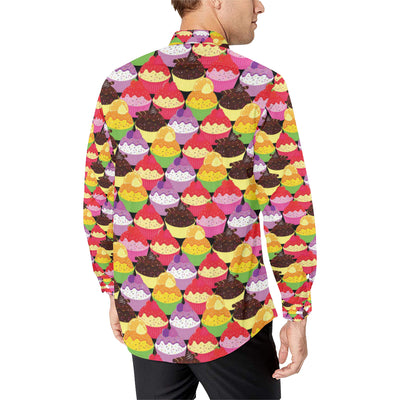 Cupcake Pattern Print Design CP02 Men's Long Sleeve Shirt