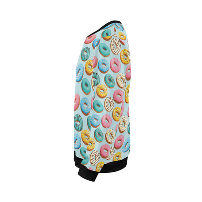 Donut Pattern Print Design DN05 Men Long Sleeve Sweatshirt