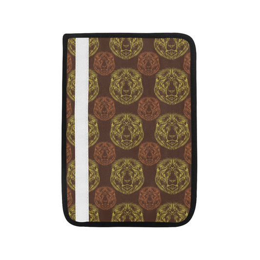 Lion Pattern Print Design 04 Car Seat Belt Cover