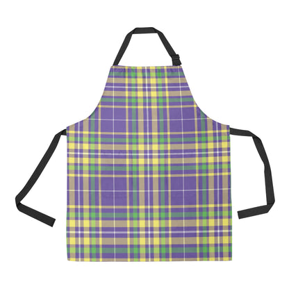 Mardi Gras Pattern Print Design 010 Apron with Pocket