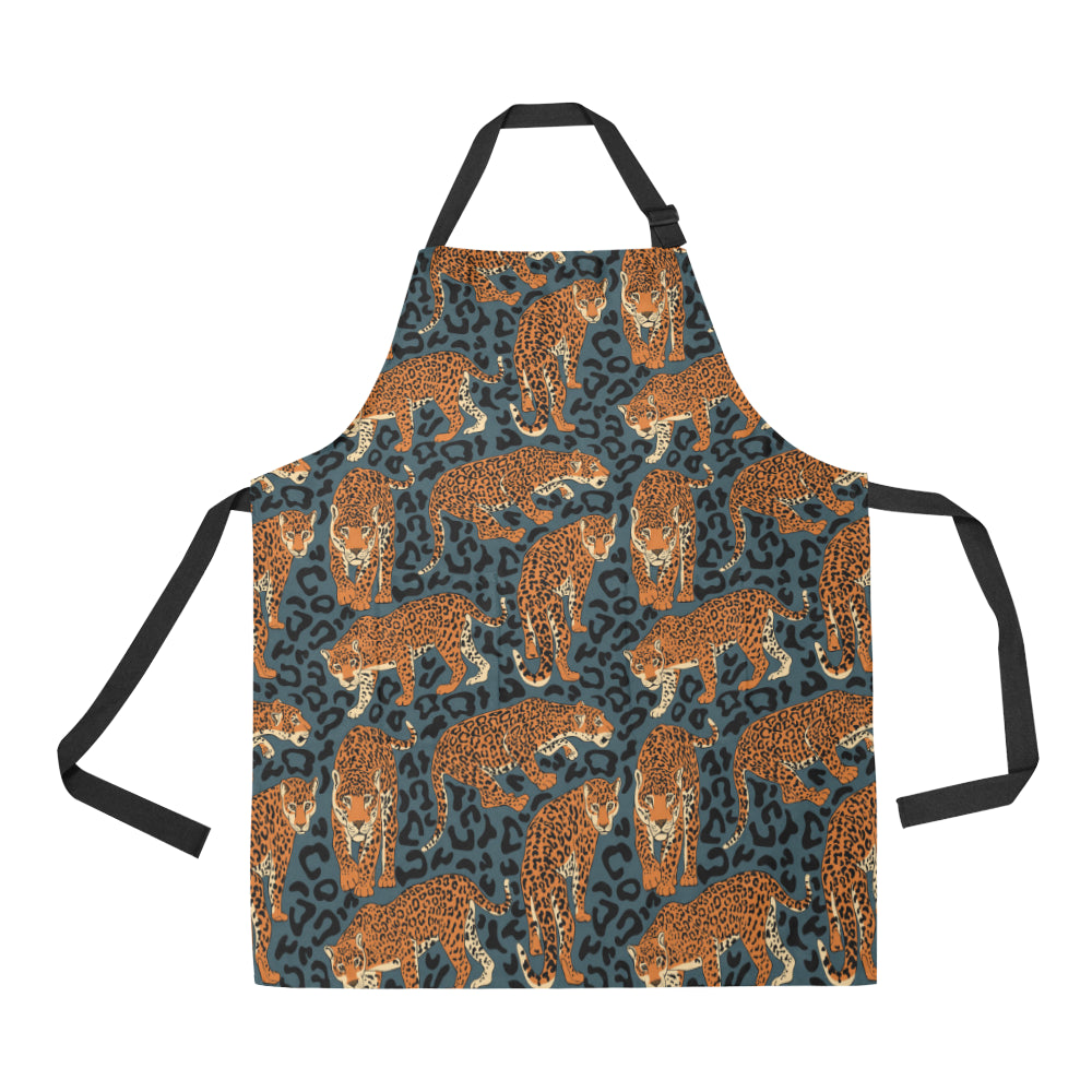 Jaguar Pattern Print Design 04 Apron with Pocket