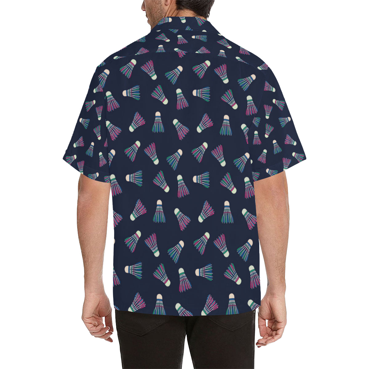 Badminton Ball Pattern Print Design 02 Men's Hawaiian Shirt