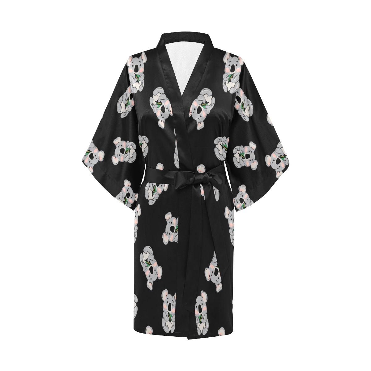 Koala Pattern Print Design 05 Women's Short Kimono