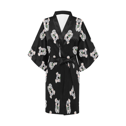 Koala Pattern Print Design 05 Women's Short Kimono