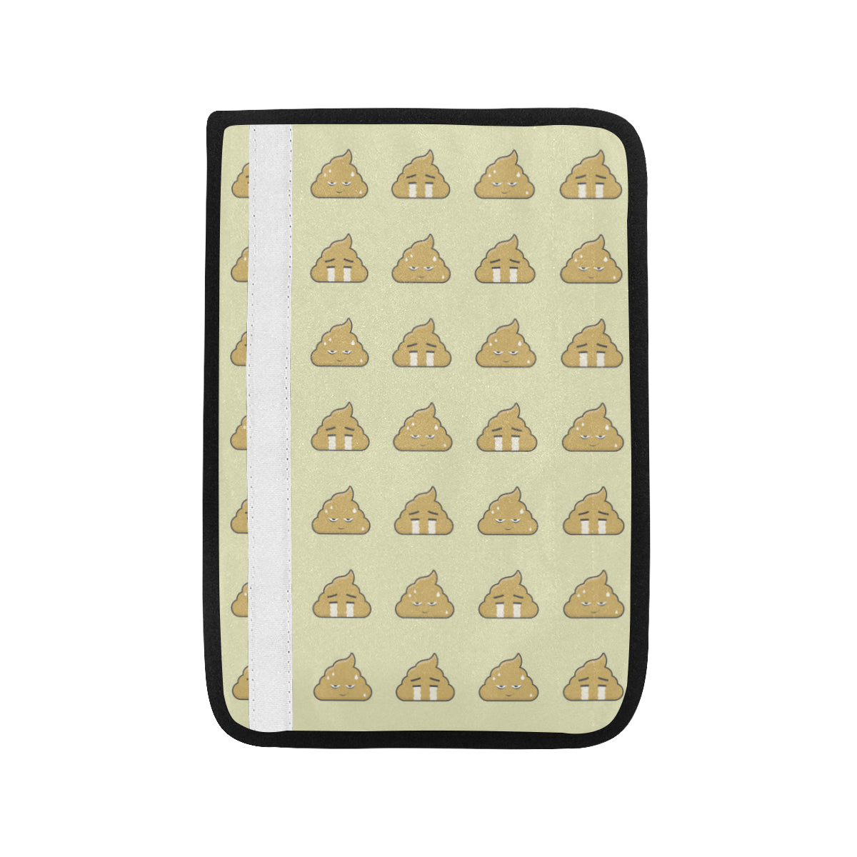 Poop Emoji Pattern Print Design A04 Car Seat Belt Cover