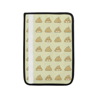 Poop Emoji Pattern Print Design A04 Car Seat Belt Cover