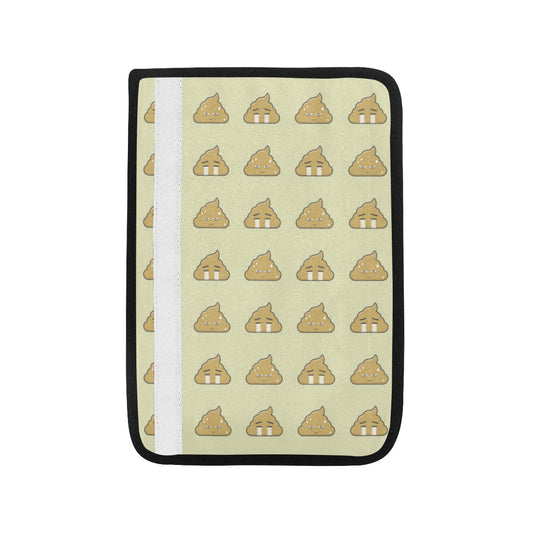 Poop Emoji Pattern Print Design A04 Car Seat Belt Cover
