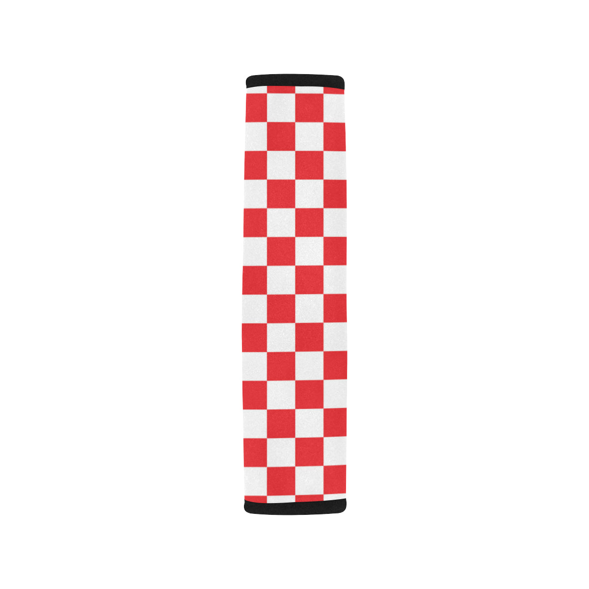 Checkered Red Pattern Print Design 04 Car Seat Belt Cover