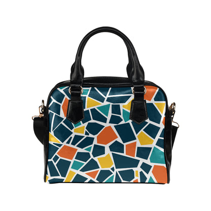 Mosaic Pattern Print Design 02 Shoulder Handbag
