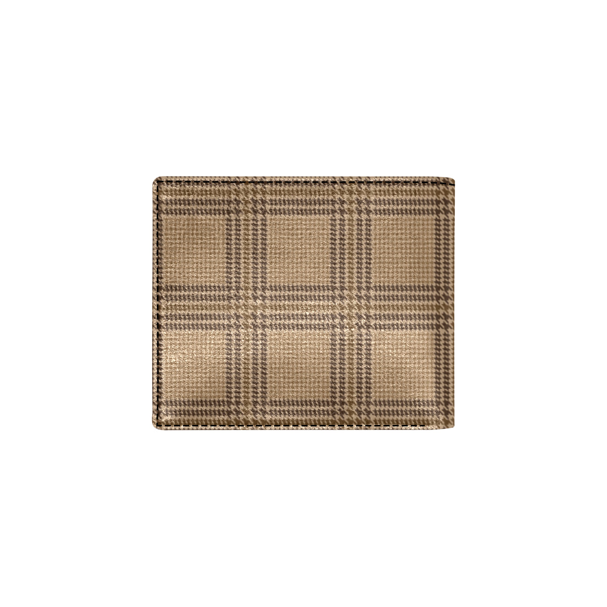 Houndstooth Brown Pattern Print Design 04 Men's ID Card Wallet