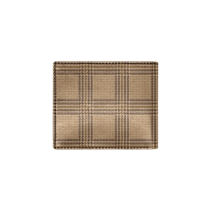 Houndstooth Brown Pattern Print Design 04 Men's ID Card Wallet