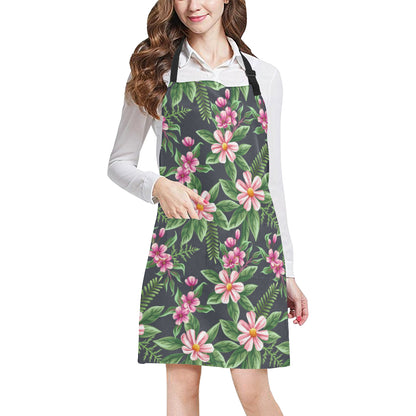 Summer Floral Pattern Print Design SF010 Apron with Pocket