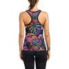 Neon Color Tropical Palm Leaves Women's Racerback Tank Top