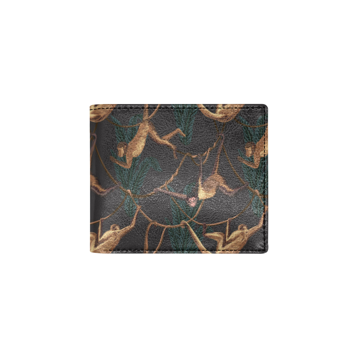 Monkey Pattern Print Design 02 Men's ID Card Wallet
