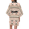 Aztec Pattern Print Design 05 Women's Short Kimono