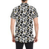 Daisy Pattern Print Design 02 Men's Short Sleeve Button Up Shirt