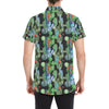 Cactus Watercolor Style Print Men's Short Sleeve Button Up Shirt