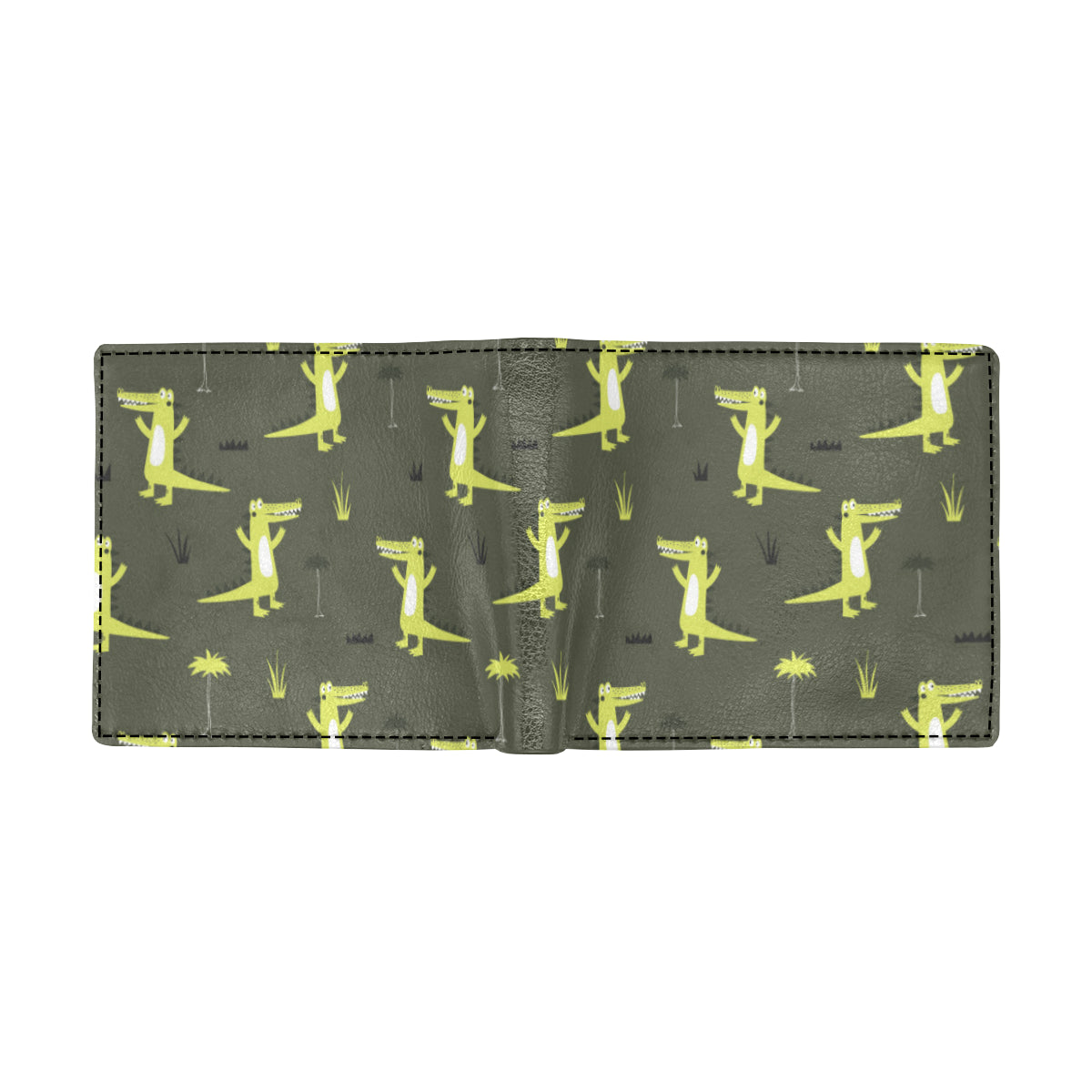 Alligator Pattern Print Design 05 Men's ID Card Wallet